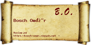 Bosch Omár névjegykártya